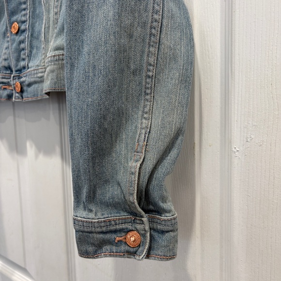 Levi’s Cropped Faded Denim Jacket L - Picture 4 of 11